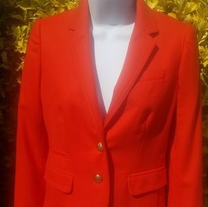 J Crew Schoolboy Blazer Orange/Red Size 00